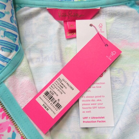 NWT Lilly Pulitzer Skipper Popover in Lilly Loves DC Landmark Jacket XL - Picture 3 of 4